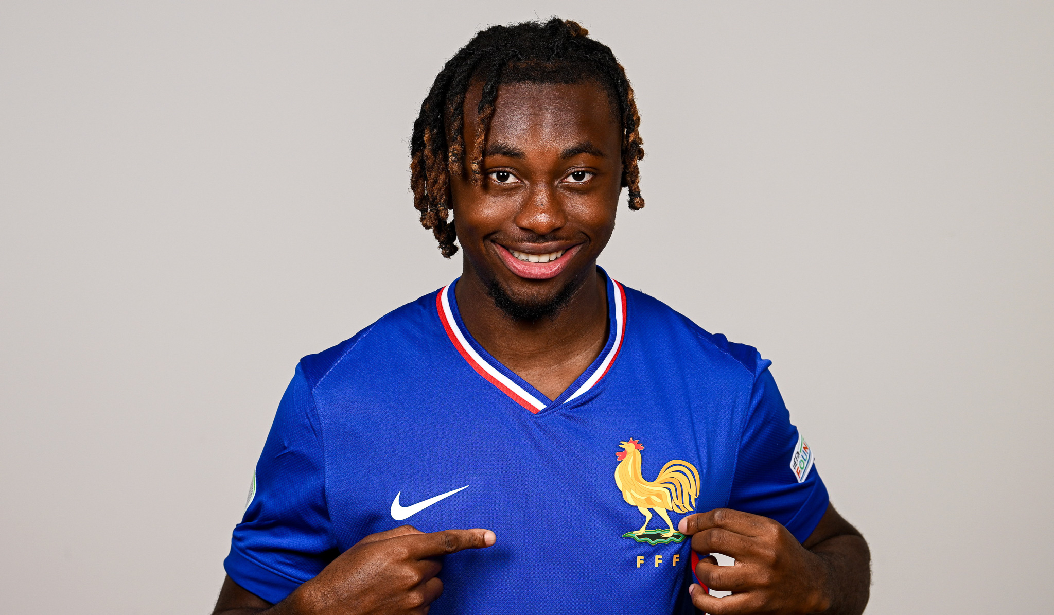 Valentin Atangana et les Bleus dans le dernier carré. Stade de Reims